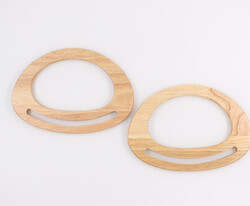 İTHAL - Ahşap Çanta Sapı Oval