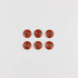 PUKKA - Ahşap Düğme(6 Ad.)-18mm-Koyu Renk-No:1