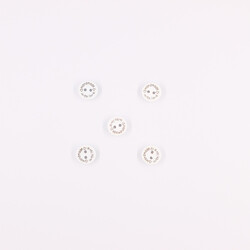 PUKKA - Ahşap Hand Made Renkli Düğme(5 Ad.)-15mm-No:-1 Beyaz