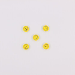 PUKKA - Ahşap Hand Made Renkli Düğme(5 Ad.)-15mm-No:-8 Sarı