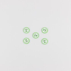 PUKKA - Balık Baskılı Bebe Düğme(5 Ad.)-Yeşil-No:4