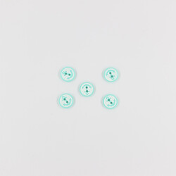PUKKA - Çapa Baskılı Bebe Düğme(5 Ad.)-Su Yeşili-No:6
