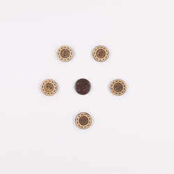 PUKKA - Coconut Desenli Dekoratif Düğme(6 Ad.)-18mm-No:8