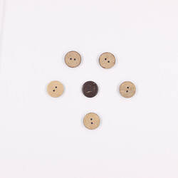 PUKKA - Coconut Düz Düğme(6 Ad.)-18mm-No:2