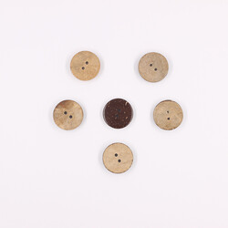 PUKKA - Coconut Düz Düğme(6 Ad.)-25mm-No:5