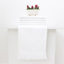 FİESTA - FİESTA ETAMİN JAKARLI KISA SAÇAKLI SOFT HAVLU/30X50/2848-1