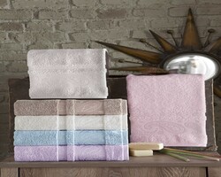 FİESTA - FİESTA SOFT ASORTİ PAPATYA BUKLE JAKARLI HAVLU/6 LI PVC/50X90/1201-3