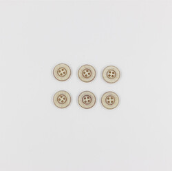 PUKKA - Manto Düğmesi(6 Ad.)-18mm-Ekru-No:1