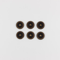 PUKKA - Manto Düğmesi(6 Ad.)-23mm-Kahve-No:2