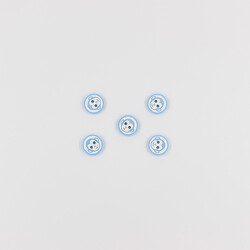 PUKKA - Maymun Baskılı Bebe Düğme(5 Ad.)-Mavi-No:3