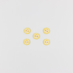 PUKKA - Maymun Baskılı Bebe Düğme(5 Ad.)-Sarı-No:7