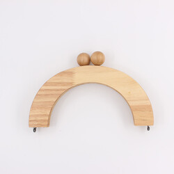 İTHAL - Ahşap Oval Boncuklu Çanta Sapı (20cm)