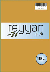 REYYAN - REYYAN İPEK DÜZ YAZMA 100CM POŞETLİ 076 Gold